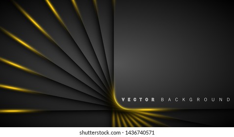 Gold light line shadow dark grey luxury background

