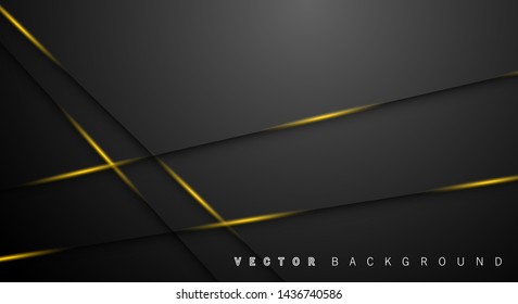 Gold light line shadow dark grey luxury background
