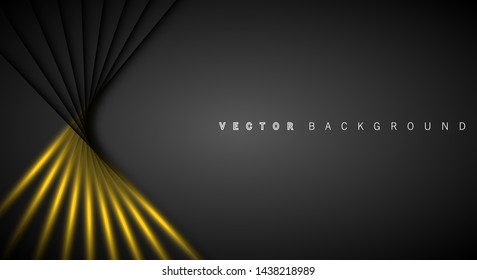 Gold light line shadow dark grey luxury background
