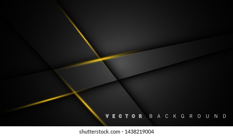 Gold light line shadow dark grey luxury background
