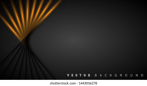 Gold light line shadow dark grey luxury background

