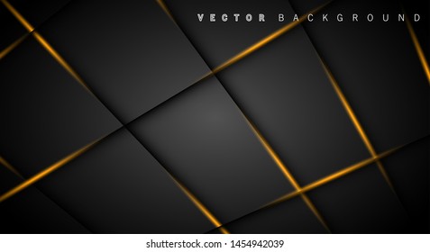 Gold light line shadow dark grey luxury background
