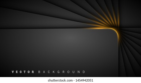 Gold light line shadow dark grey luxury background
