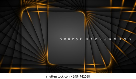 Gold light line shadow dark grey luxury background
