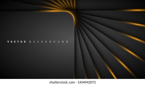 Gold light line shadow dark grey luxury background
