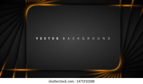 Gold light line shadow dark grey luxury background
