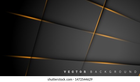Gold light line shadow dark grey luxury background
