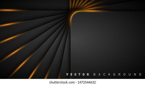 Gold light line shadow dark grey luxury background
