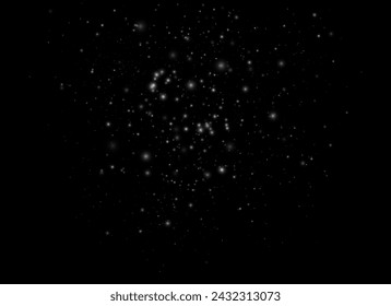 Gold Light PNG. Background with light bokeh effect. Christmas glowing background with light bokeh, confetti and texture overlay for design.