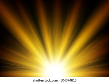 Gold light shining on clipping mask vector illustration