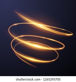 Gold Light Spiral Effect