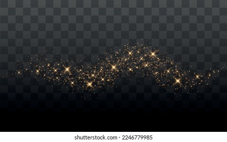 Gold Light. Vector Glitter Particles