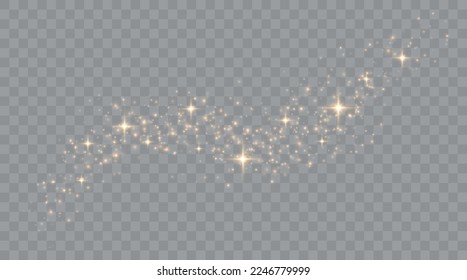 Gold Light. Vector Glitter Particles