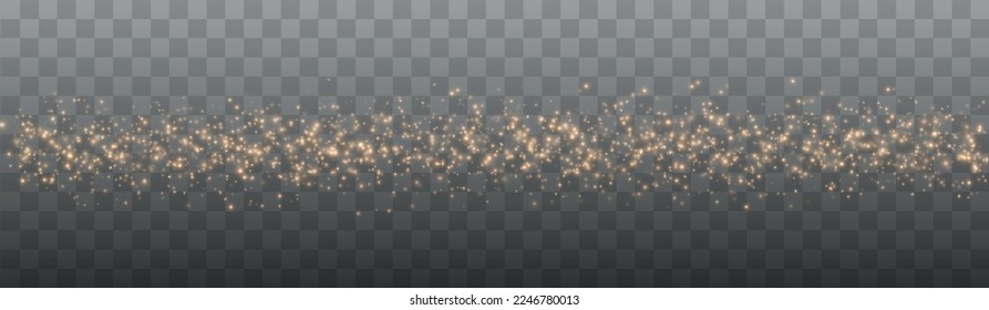 Gold Light. Vector Glitter Particles