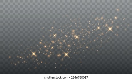 Gold Light. Vector Glitter Particles