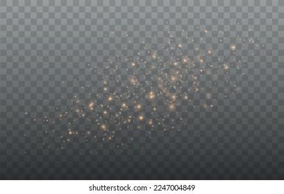 Gold Light. Vector Glitter Particles