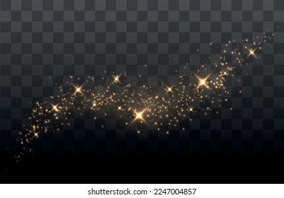 Gold Light. Vector Glitter Particles