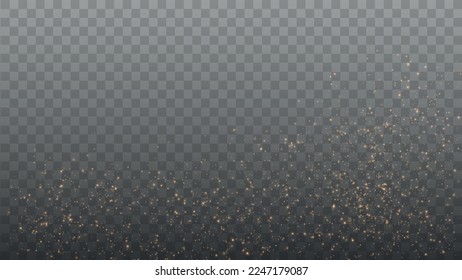 Gold Light. Vector Glitter Particles