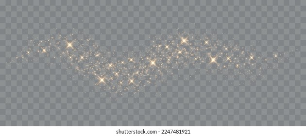 Gold Light. Vector Glitter Particles