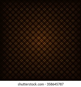 Gold lights abstract geometric shape on dark background