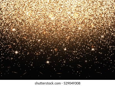 Gold lights. Christmas decoration. Vector decoration. 

