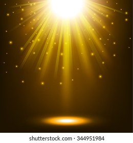 Gold lights shining background