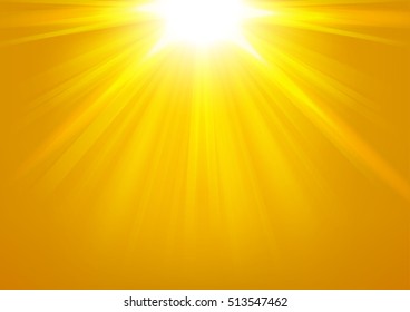 Gold lights shining on bright background Vector Illustration