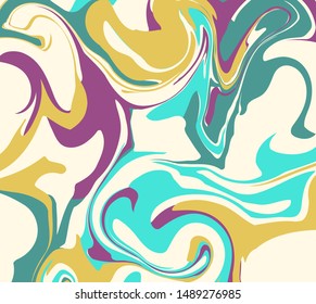 Gold lilac blue liquid vector abstract background. Bright fashionable design. The liquid gradient creates a futuristic composition design.