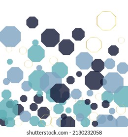 Vector blanco de fondo de línea dorada. El telón de fondo del futuro de Hexagon. Fondo de fórmula. Técnico De Honeycomb Azul-Gris. Plantilla de celda.