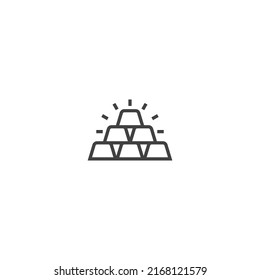 Icono de línea de oro. signo de estilo lineal para concepto móvil y diseño web. Icono de vector de contorno. Símbolo, ilustración del logotipo. Gráfico vectorial
