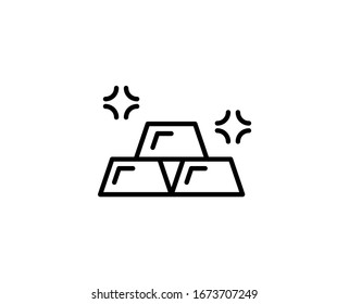 Gold line icon. Vector symbol in trendy flat style on white background. Web sing for design.