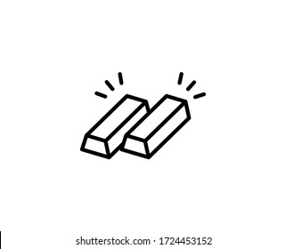 Gold line icon. Vector symbol in trendy flat style on white background. Web sing for design.