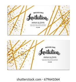 Gold Line Invitation