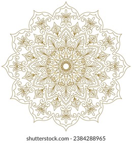 gold line mandala For decorating websites book cover components