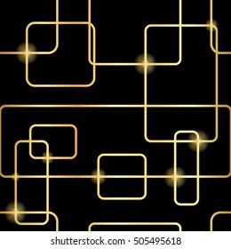 Gold line Seamless futuristic modern hi-tech glowing background illustration