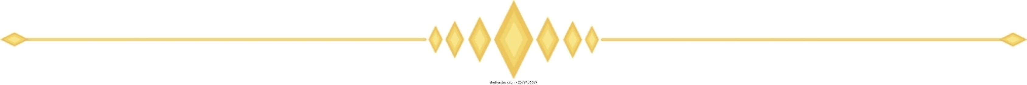 Gold Line. Simple Style Divider.