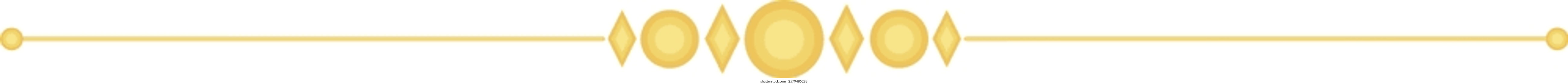 Gold Line. Simple Style Divider Ornament.