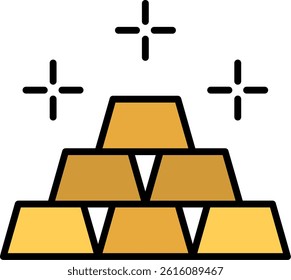 Gold Line Vector Icon Design