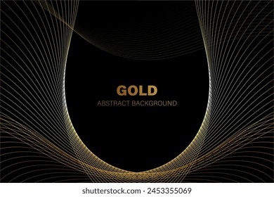 gold line wave abstract background. additional design elements
