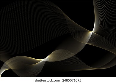 gold line wave abstract background. additional design elements
