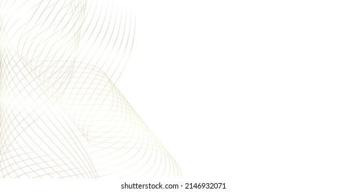 Gold line wave background. Luxury style