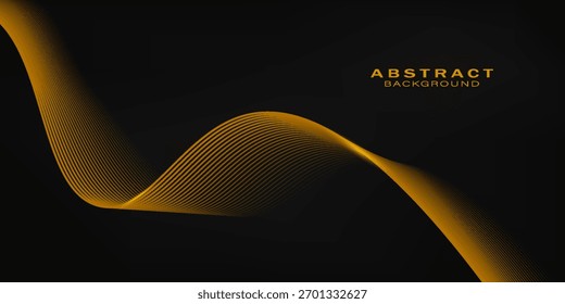 Onda de la línea dorada. Ladrillos Art Deco geométricos lineales. estilo retro. Patrón sin costuras de lujo. Embalaje o diseño de menú. Ilustración vectorial