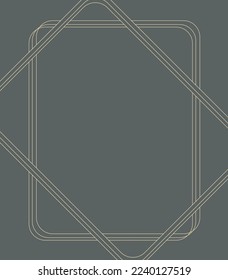 Gold Lines as a frame on dark background