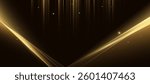 Gold lines luxury polygon and gold light black background, abstract elegant background vector for branding presentation