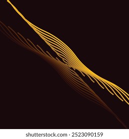Gold Lines On Black Background Stock Vectors, Clipart and Illustrations