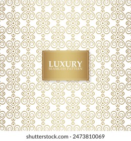 Gold Lines Ornament Geometric Seamless Pattern