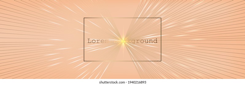 gold lines with sparkle on light background.  gold frame. vector