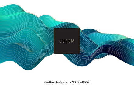 Plantilla de líneas de oro, diseño de cubiertas artísticas, coloridos fondos de lujo. Patrón de moda, afiche gráfico, tarjetas. Ilustración del vector