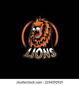 Gold Lion Esport Logo Vector