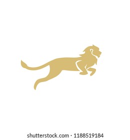 gold lion head logo icon designs vector